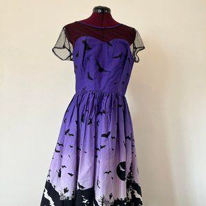Hell Bunny purple Halloween dress sz M